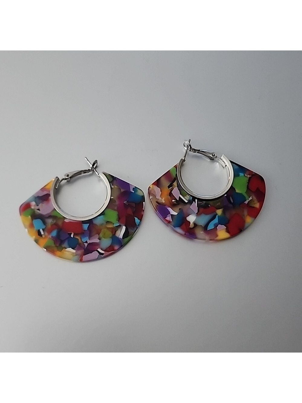 GEOMETRIC Funfetti ACRYLIC EARRINGS Fun And Whimsy